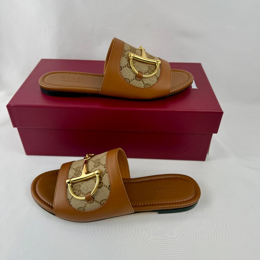 NEW GUCCI SLIDES SIZE 38 fit 8 US mules - Picture 2 of 5